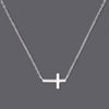 Slanted Sideways Cross Necklaces