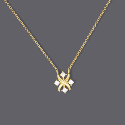Four Diamonds Clover Necklaces