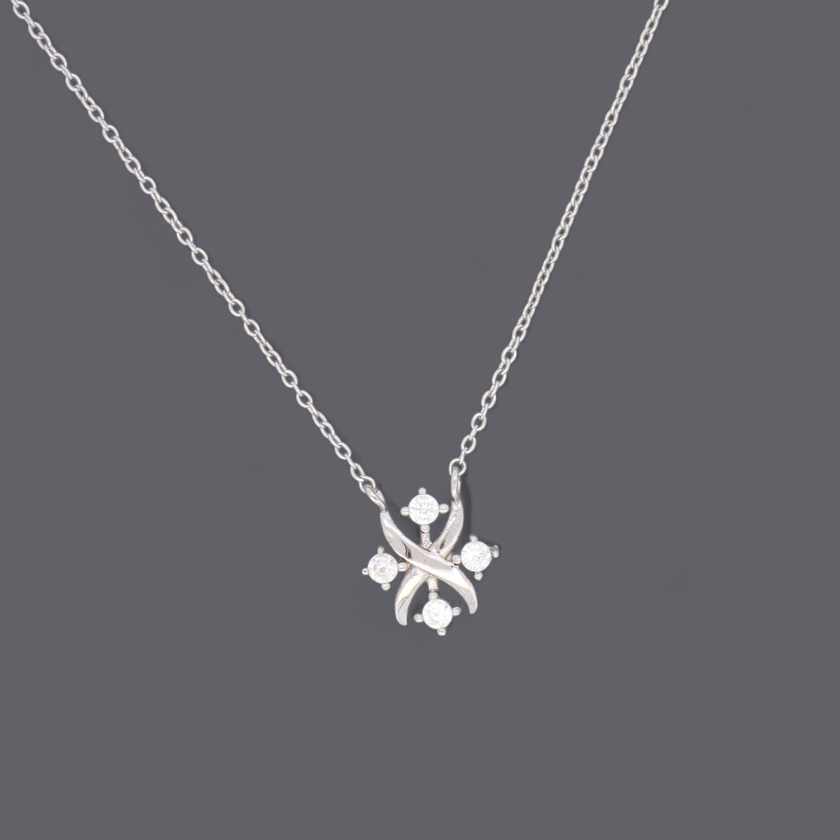 Four Diamonds Clover Necklaces