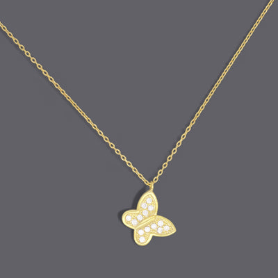 Small Butterfly Necklaces Cz