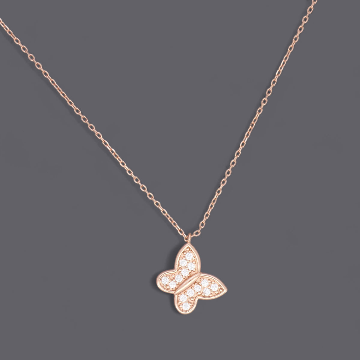 Small Butterfly Necklaces Cz