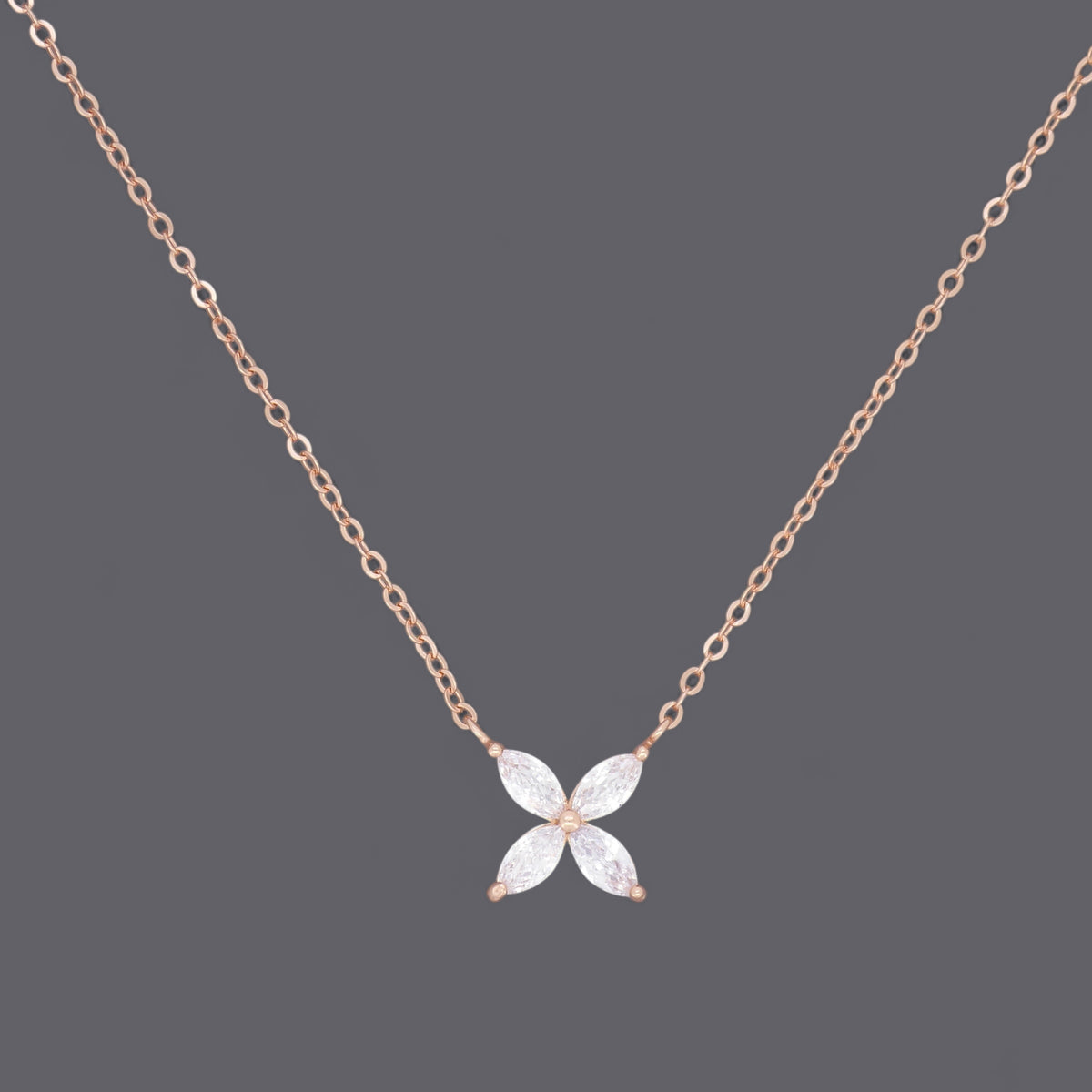 Four Stones Clover Necklaces