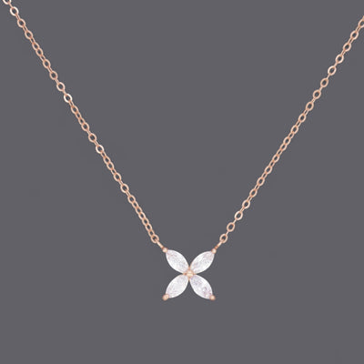 Four Stones Clover Necklaces