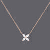 Four Stones Clover Necklaces