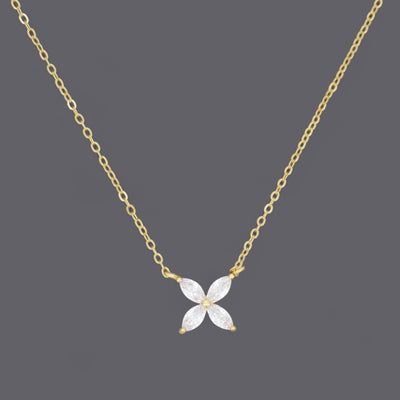 Four Stones Clover Necklaces