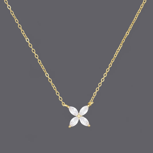 Four Stones Clover Necklaces