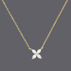 Four Stones Clover Necklaces