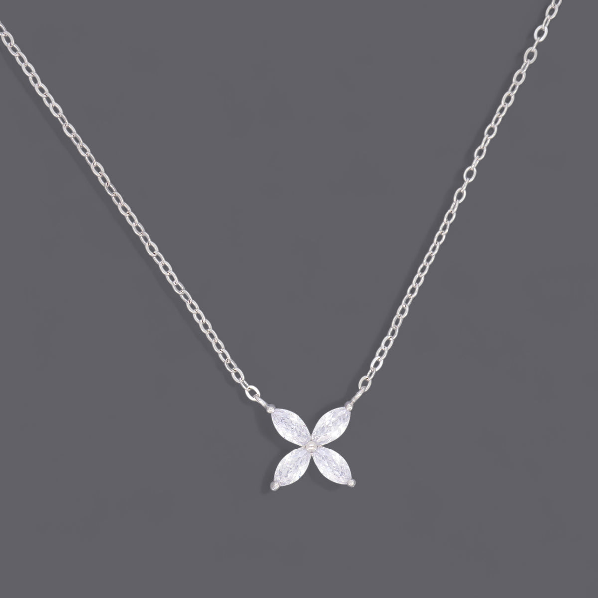 Four Stones Clover Necklaces