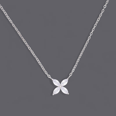 Four Stones Clover Necklaces