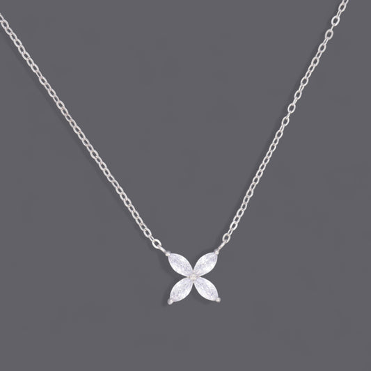 Four Stones Clover Necklaces