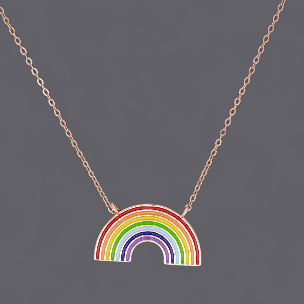 Rainbow Enamel Necklaces
