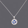 Blue Cz Disc Necklaces