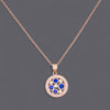 Blue Cz Disc Necklaces