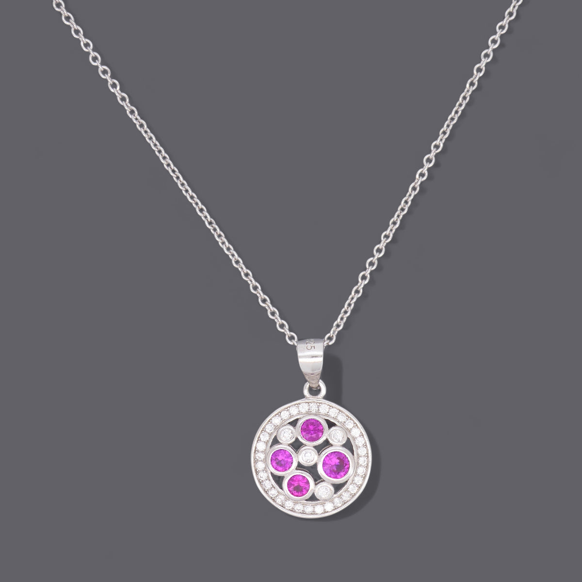 Red Stone Disc Necklaces