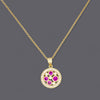 Red Stone Disc Necklaces