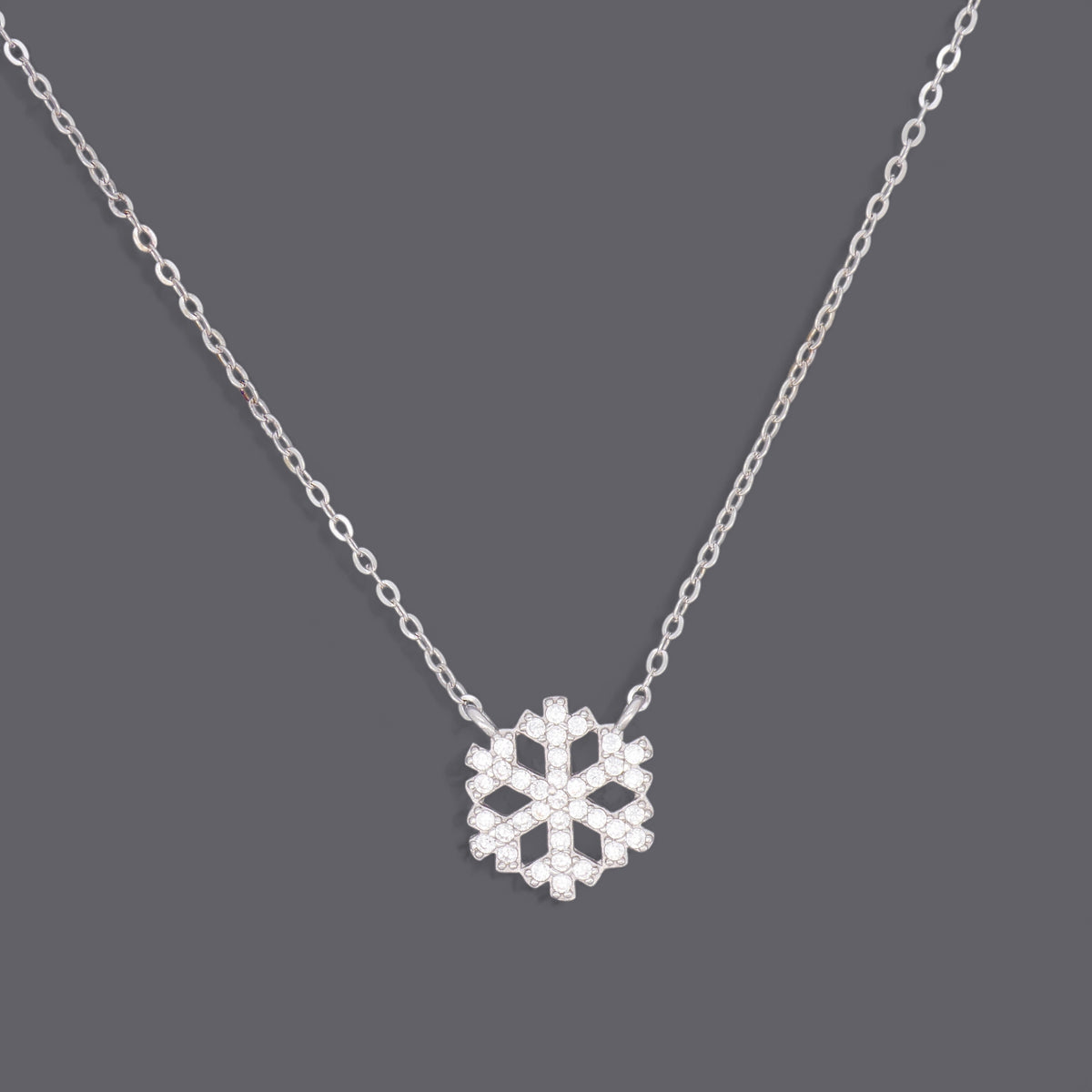 Snow Flake CZ Necklace