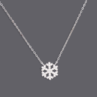 Snow Flake CZ Necklace