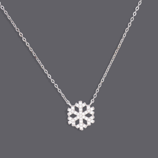 Snow Flake CZ Necklace