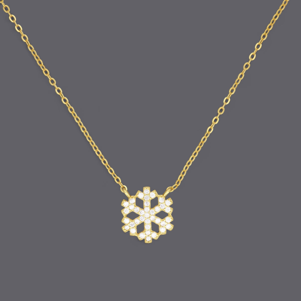 Snow Flake CZ Necklace