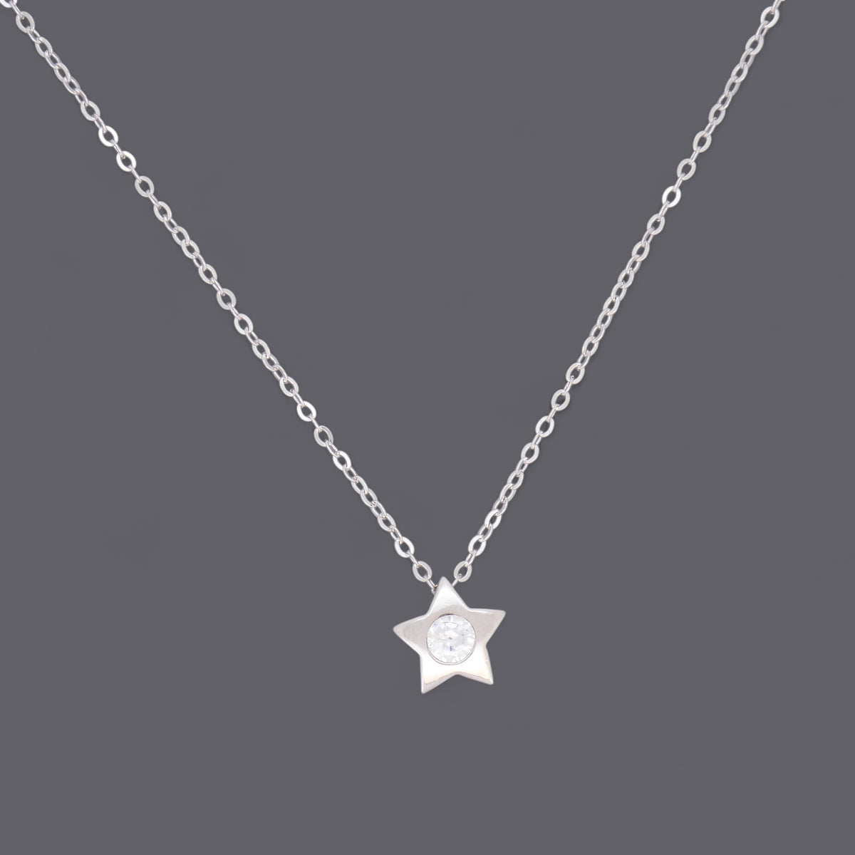 Single Stone Star Necklace