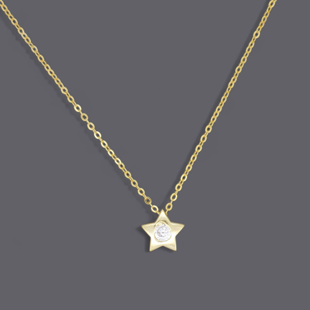 Single Stone Star Necklace