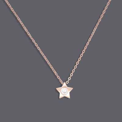 Single Stone Star Necklace