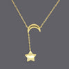 Moon Star Dangle Necklaces