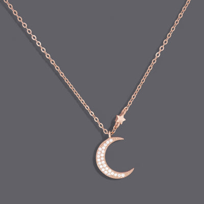 Moon & Star CZ Necklaces
