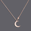 Moon & Star CZ Necklaces