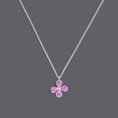 Pink Flower Necklaces
