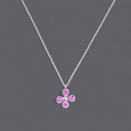 Pink Flower Necklaces