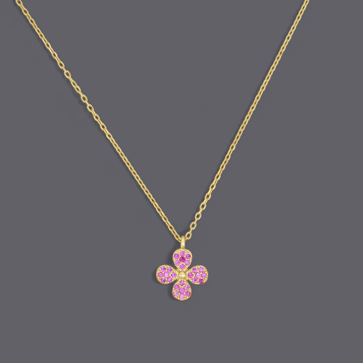 Pink Flower Necklaces