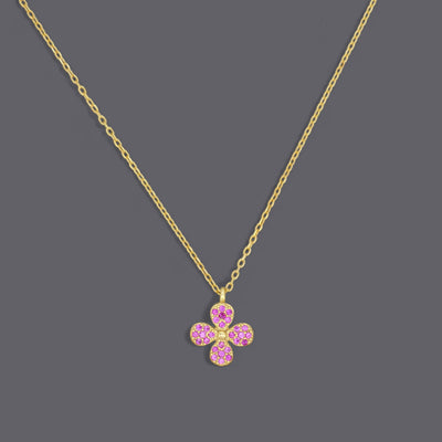 Pink Flower Necklaces