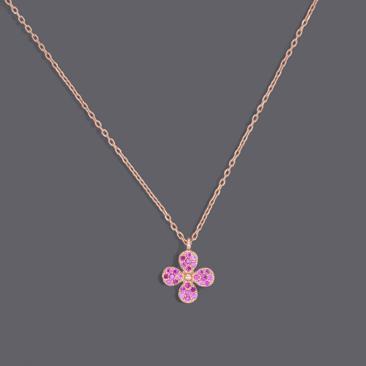 Pink Flower Necklaces