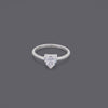 Single Cz Stone Heart Ring