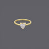Single Cz Stone Heart Ring
