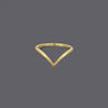 Plain V Wishbone Stacking Rings