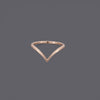 Plain V Wishbone Stacking Rings