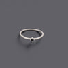 Black Single Cz Stone Rings