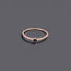 Black Single Cz Stone Rings