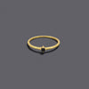 Black Single Cz Stone Rings
