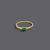 Emerald Look Trio Rings