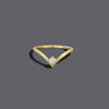 V Shaped Single Cz Ring
