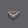 V Shaped Single Cz Ring