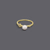 Single Pearl Clover Rings