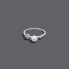 Single Pearl Clover Rings