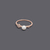 Single Pearl Clover Rings