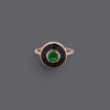 Emerald & Onyx Look Enamel Rings