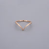 Plain V Wishbone Stacking Rings