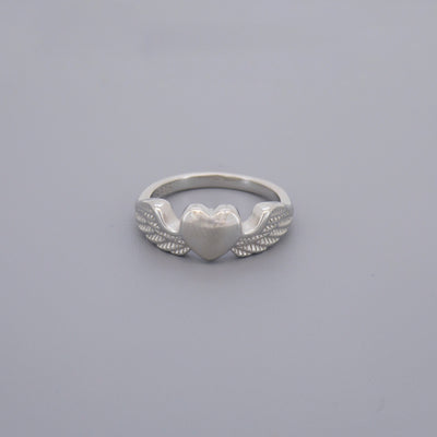 Heart Wing Signet Rings